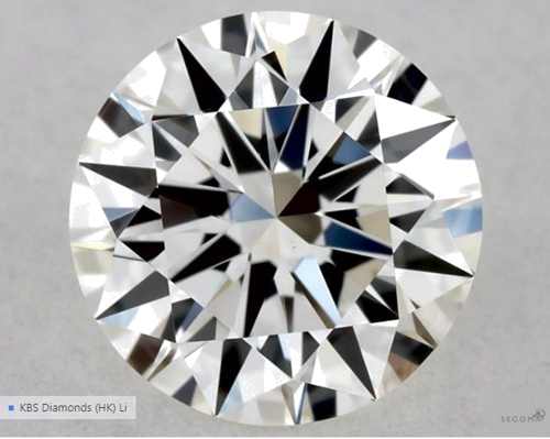 0.5 carat H-VVS2 Excellent cut Natūralus Round Deimantas (1)