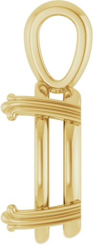 Pakabukas „Decorative Prong Solitaire“ 14k yellow gold Oval 16mm x 12mm (3)