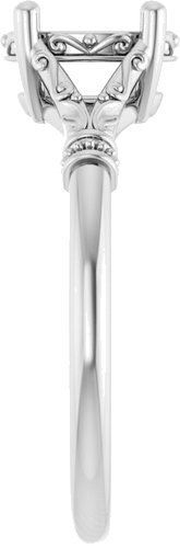 Sužadėtuvių Žiedas „Split Shank“ 950 Platinos Oval 8mm x 6mm (4)