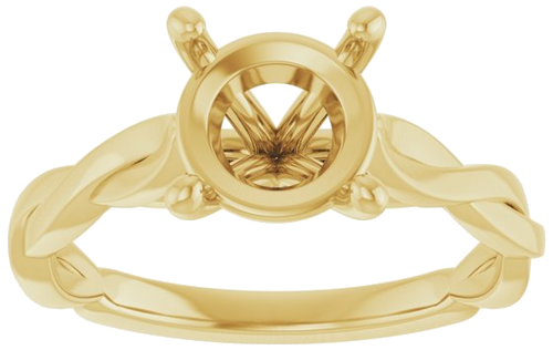 Sužadėtuvių Žiedas „Infinity-Inspired“ 14k yellow gold Round 8mm (3)