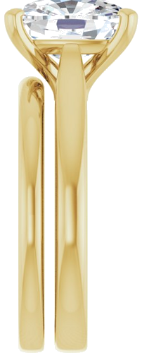 Sužadėtuvių Žiedas 10k yellow gold Elongated Cushion 10mm x 8mm (9)