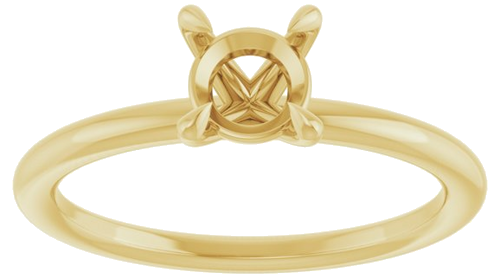 Sužadėtuvių Žiedas „Claw-Prong Solitaire“ 14k yellow gold Round 5.8mm (3)