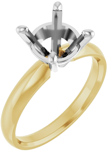 Sužadėtuvių Žiedas „Solitaire“ 14k yellow/white gold Round 8.6mm (1)