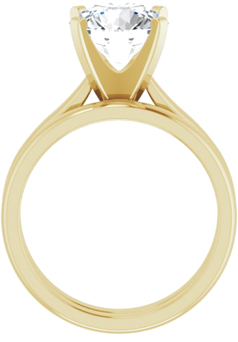 Sužadėtuvių Žiedas „Solitaire“ 14k yellow gold Round 9mm (6)