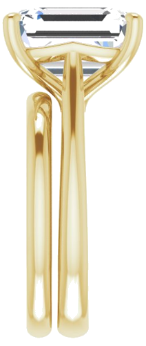 14K Yellow 11x9 mm Emerald Solitaire Engagement Ring Mounting (9)