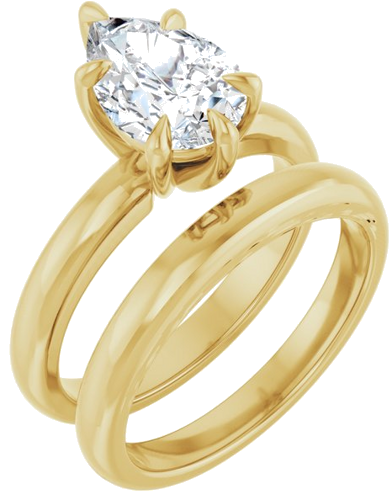 Sužadėtuvių Žiedas „Claw-Prong Solitaire“ 14k yellow gold Pear 10mm x 7mm (6)