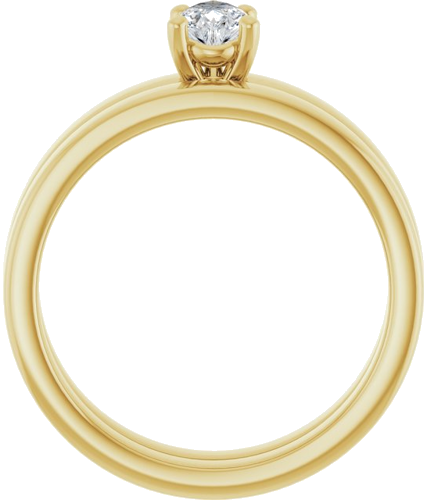 Sužadėtuvių Žiedas „Solitaire“ 14k yellow gold Pear 6mm x 4mm (7)