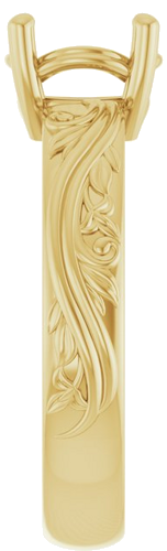 Sužadėtuvių Žiedas „Solitaire Sculptural“ 14k yellow gold Round 7.4mm (4)