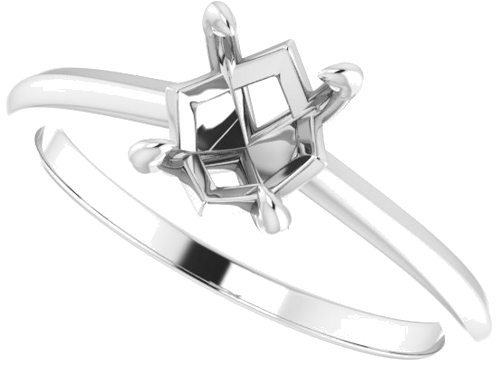 Sužadėtuvių Žiedas „Solitaire“ 950 Platinos Oval 8mm x 6mm (5)