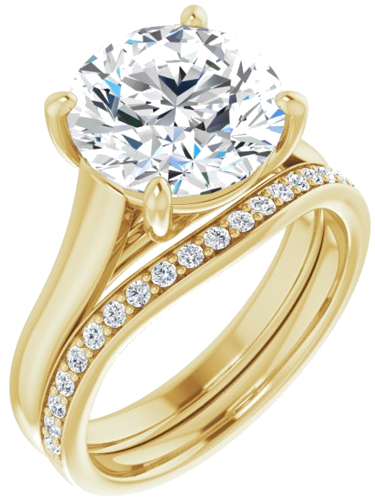 Sužadėtuvių Žiedas „Solitaire“ 14k yellow gold Round 10mm (6)