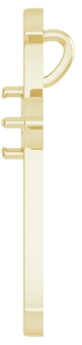 Pakabukas „Accented Cross“ 14k yellow gold Round 4.8mm (3)