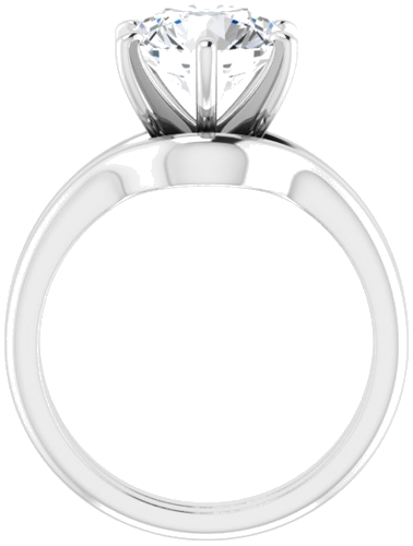 Sužadėtuvių Žiedas „Solitaire“ 14k white gold Round 8.8mm (7)