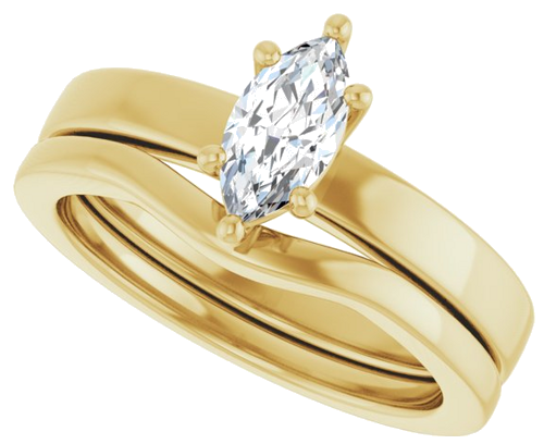 14K Yellow 8x4 mm Marquise Solitaire Engagement Ring Mounting (10)