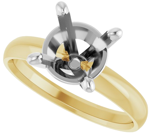 Sužadėtuvių Žiedas „Solitaire“ 14k yellow/white gold Round 8.6mm (5)