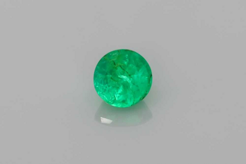 0.33 carat GREEN Round Smaragdas (1)
