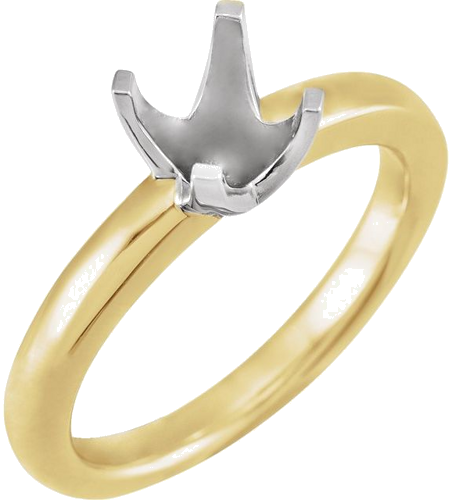 Sužadėtuvių Žiedas „Solstice Solitaire®“ 585 Baltojo Ir Geltonojo Aukso Round 8.2mm (1)