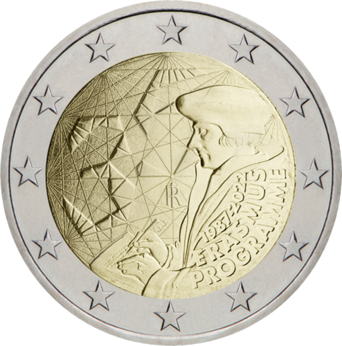 2022 Itālija Erasmus 35 gadu jubilejai 2 eiro monēta (1)