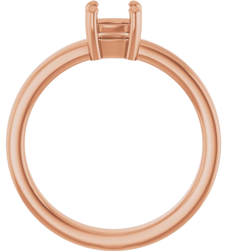 14K Rose 5 mm Cushion Solitaire Engagement Ring Mounting (2)