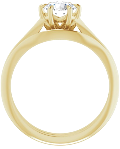 Sužadėtuvių Žiedas „Claw-Prong Solitaire“ 10k yellow gold Round 6mm (7)