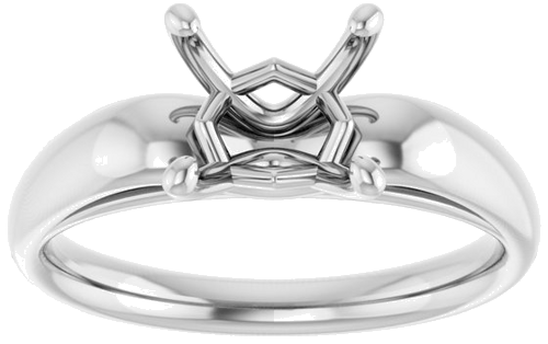 Sužadėtuvių Žiedas 14k white gold Oval 9mm x 7mm (3)