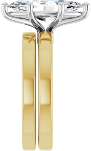 Sužadėtuvių Žiedas „Solitaire“ 14k yellow/white gold Marquise 14mm x 7mm (9)