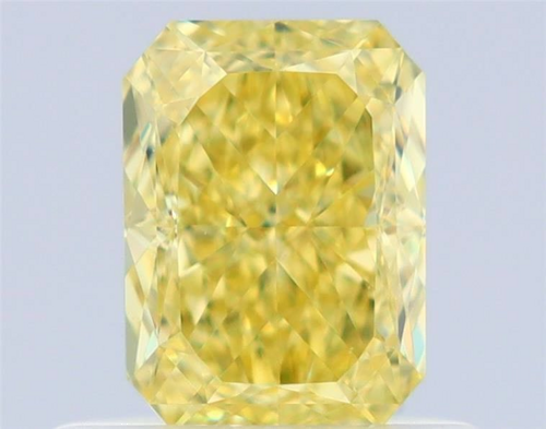 0.61 carat Fancy Intense Yellow-VVS2 Natūralus Radiant Deimantas (1)