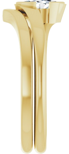 Sužadėtuvių Žiedas „Half-Bezel Solitaire“ 14k yellow gold Marquise 6mm x 3.5mm (9)