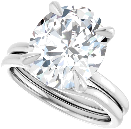 Sužadėtuvių Žiedas 925 Sidabro Oval 12mm x 10mm (10)
