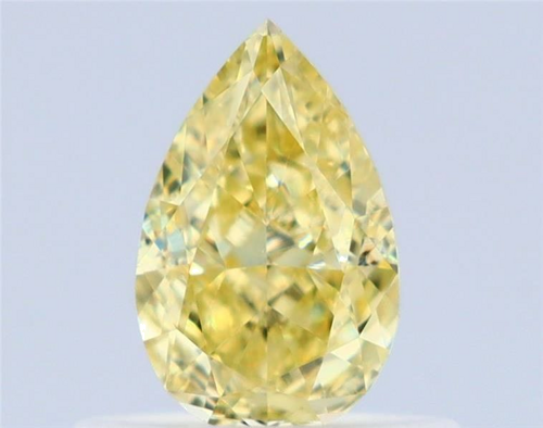 0.52 carat Fancy Intense Yellow-VVS2 Natūralus Pear Deimantas (1)