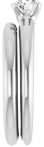 14K White 5.2 mm Round Solitaire Engagement Ring Mounting (9)