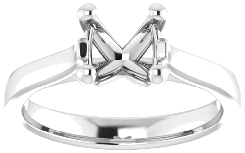Sužadėtuvių Žiedas 18k white gold Round 7mm (3)
