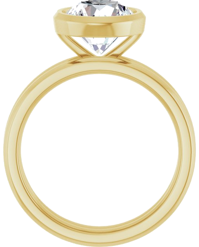 Sužadėtuvių Žiedas „Bezel-Set Solitaire“ 14k yellow gold Round 8mm (7)