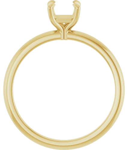 Sužadėtuvių Žiedas „Solitaire“ 14k yellow gold Asscher 5mm (2)