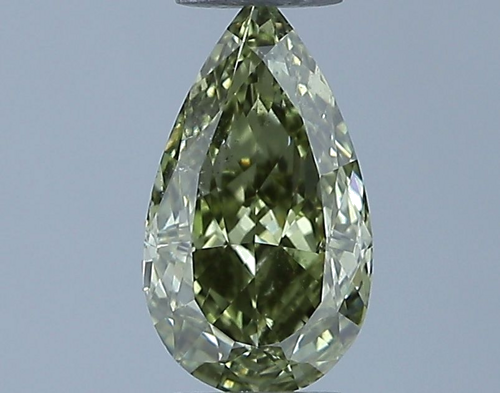 0.54 carat Fancy Dark Yellow-SI1 Natūralus Pear Deimantas (1)