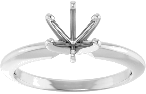 Sužadėtuvių Žiedas „Solitaire“ 950 Platinos Round 6mm x 6.6mm (3)