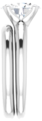 Sužadėtuvių Žiedas „Solitaire“ 585 Baltojo Aukso Oval 9mm x 7mm (9)