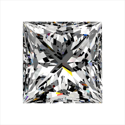 0.4 carat E-VVS2 Natūralus Princess Deimantas (1)