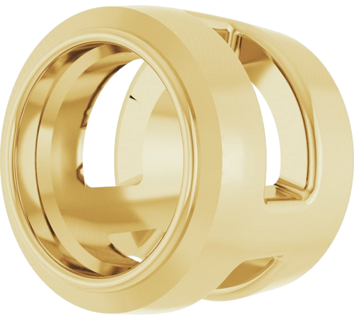 18K Yellow 3.5 mm Round Slide Pendant Mounting (2)