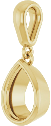 Pakabukas „Bezel-Set Charm“ 14k yellow gold Pear 8mm x 6mm (2)