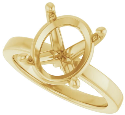 Sužadėtuvių Žiedas „Solitaire“ 14k yellow gold Oval 12mm x 10mm (5)