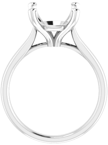 Platinum 11 mm Round Engagement Ring Mounting (2)