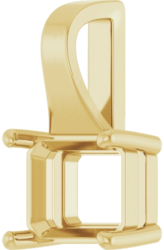 14K Yellow 10x8 mm Emerald Pendant Mounting (2)