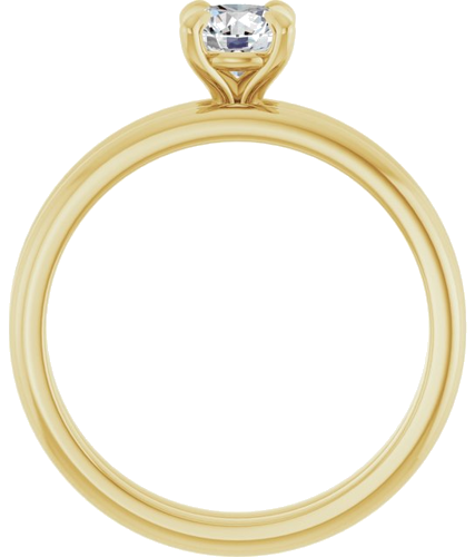Sužadėtuvių Žiedas „Solitaire“ 10k yellow gold Round 5.2mm (7)