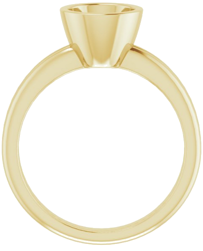 14K Yellow 7 mm Round Engagement Ring Mounting (2)