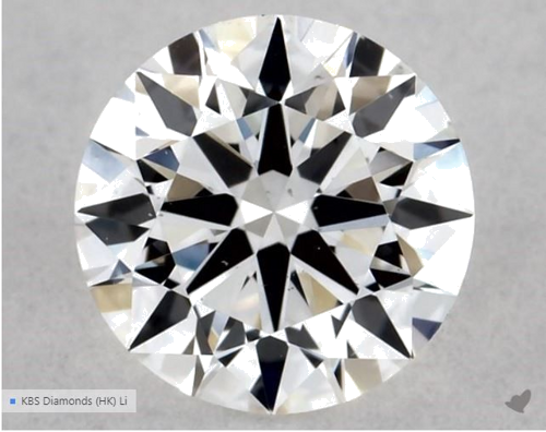 0.51 carat E-VS1 Excellent cut Natūralus Round Deimantas (1)