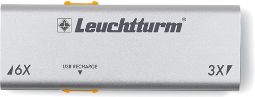 Двустранна лупа (3х и 6х) с LED и USB зарядно устройство (2)