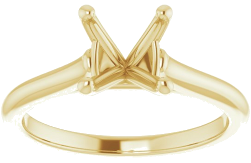 Sužadėtuvių Žiedas „Solitaire“ 585 Geltonojo Aukso Round 7.4mm (3)