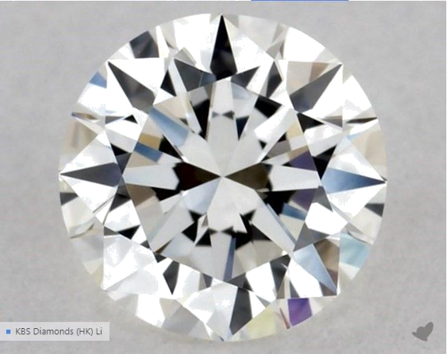 0.5 carat H-VVS2 Excellent cut Natūralus Round Deimantas (1)