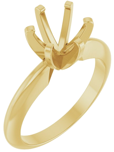 Sužadėtuvių Žiedas „Solitaire“ 14k yellow gold Round 7mm (1)