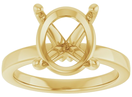 Sužadėtuvių Žiedas „Solitaire“ 14k yellow gold Oval 12mm x 10mm (3)